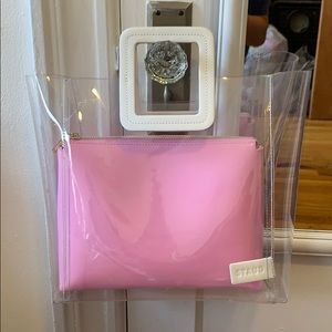 STAUD transparent/pink Shirley bag